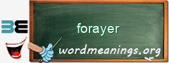 WordMeaning blackboard for forayer